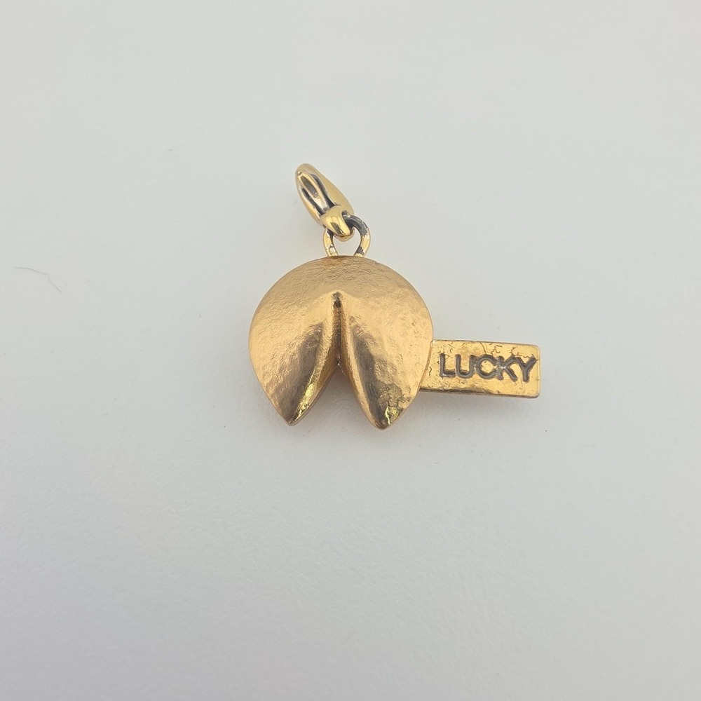 BRIGHTON Lucky Fortune Cookie Charm Limited Edition J94171G Clip On Gold Plated
